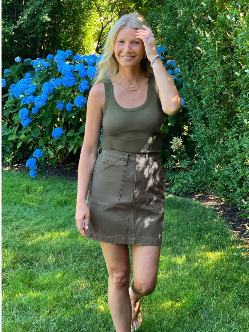G. Label by goop PEARSON FLARED MINISKIRT